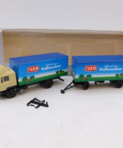 Herpa 1:87 MAN F90 Hängerzug Turm Kaffeesahne, in OVP EB7824