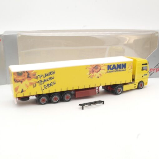 Herpa 1:87 MAN Sattelzug Kann Planen Bauen Leben in OVP QR8357 – Bild 3