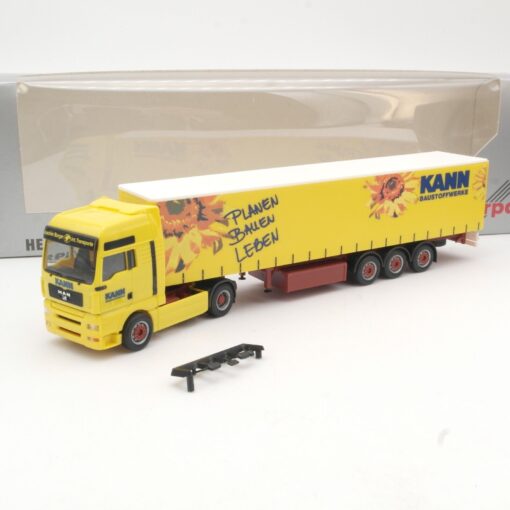 Herpa 1:87 MAN Sattelzug Kann Planen Bauen Leben in OVP QR8357
