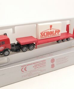 Herpa 1:87 Mercedes Benz Tiefladesattelzug Scholpp in OVP RI6453