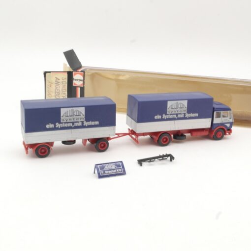 Herpa 1:87 Mercedes MB Planen Hängerzug Alukon System in OVP RR124 – Bild 3