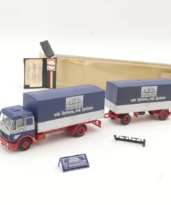 Herpa 1:87 Mercedes MB Planen Hängerzug Alukon System in OVP RR124