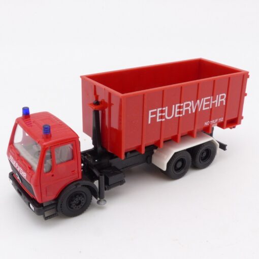Herpa 1:87 Mercedes NG mit Abrollmulde Feuerwehr siehe Bilder o. EX5530