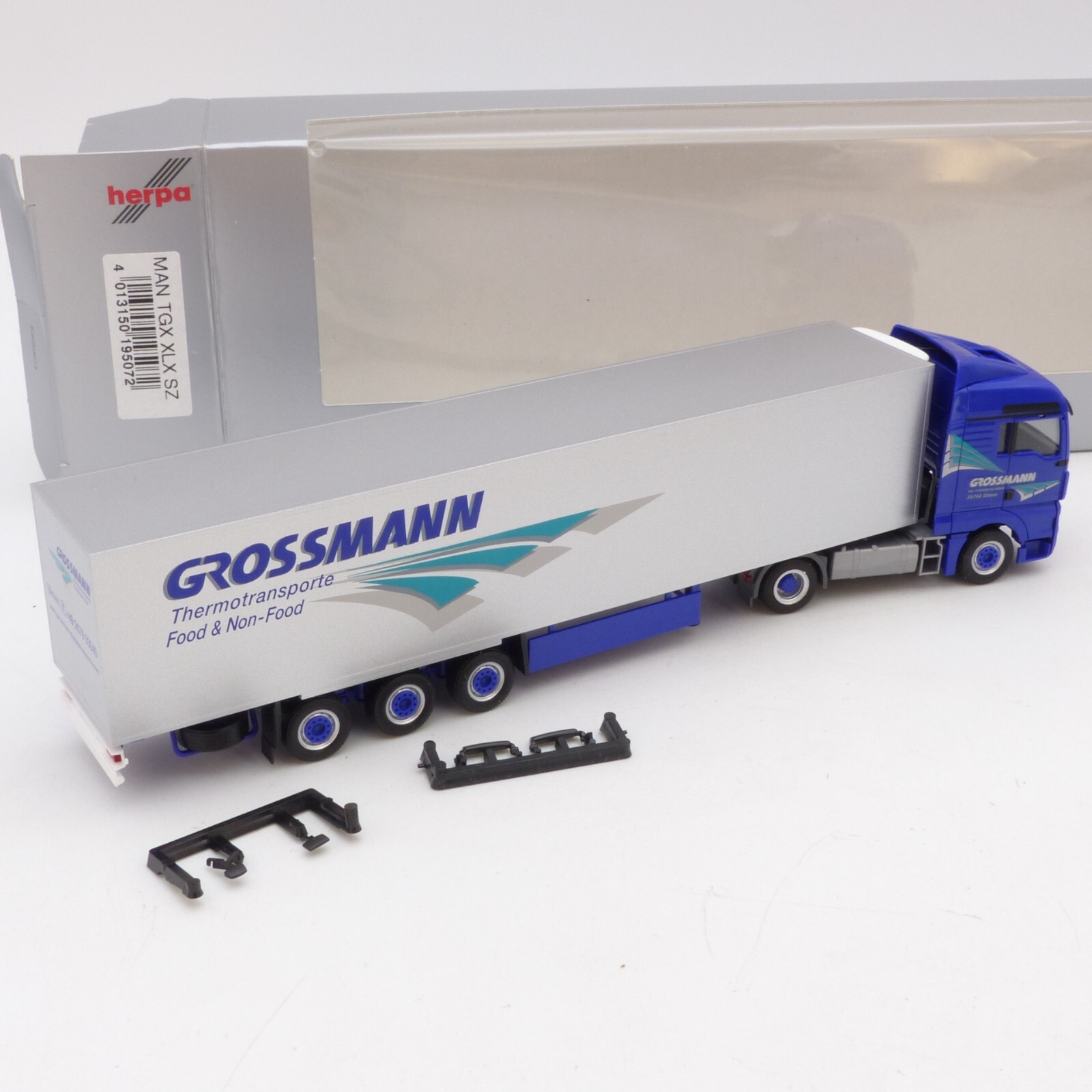 Herpa 1:87 Nr.: 195072 MAN TGX Sattelzug GROSSMANN, in OVP EX815 – Bild 3