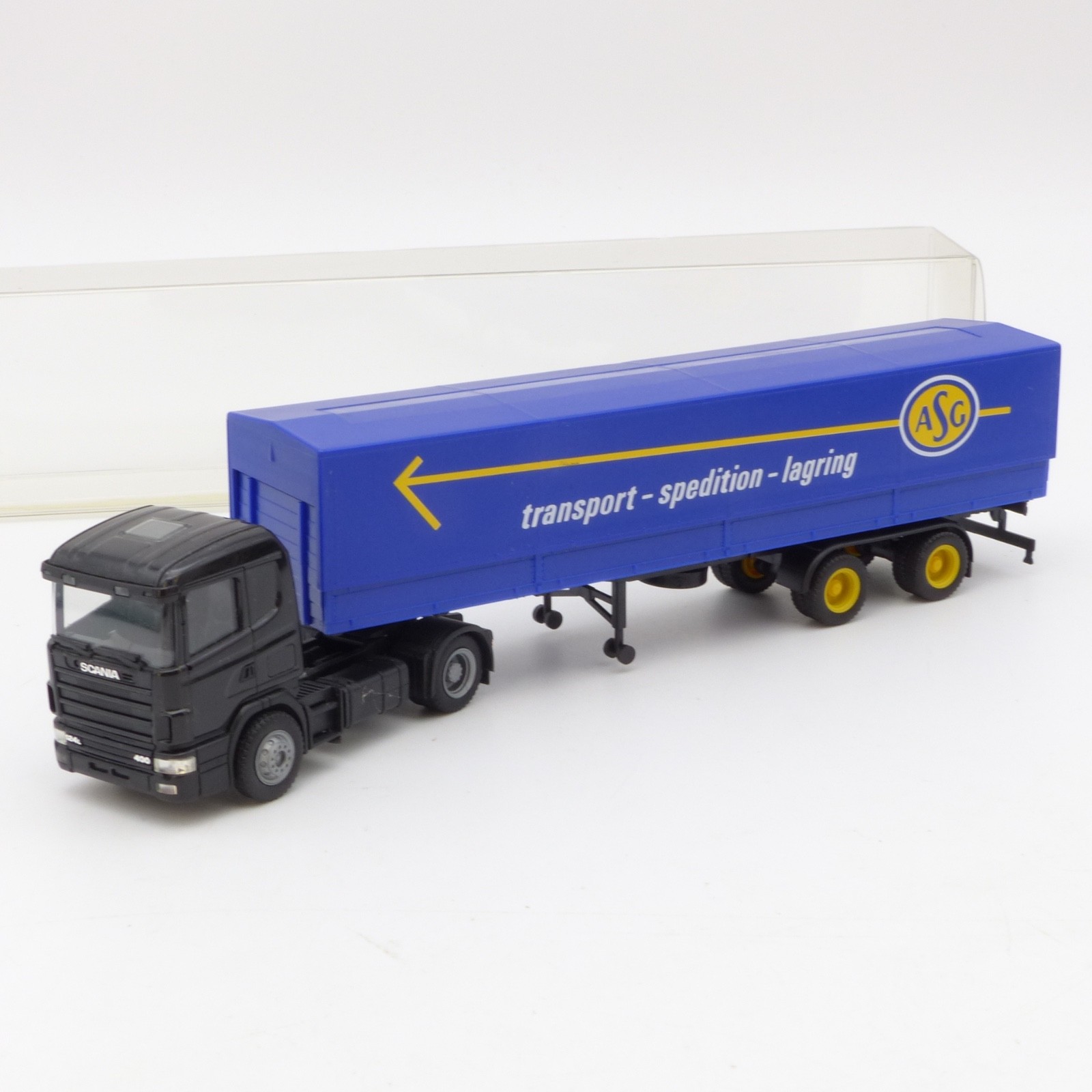 Herpa 1:87 Scania 124L Sattelzug ASG in EVP EX8407