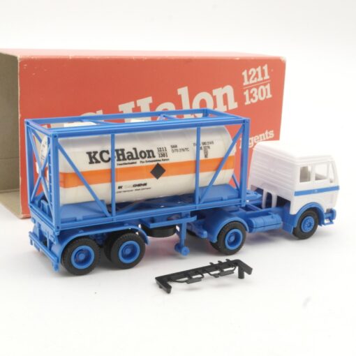 Herpa 1:87 Werbemodell MB Tank-Container-Sattelzug KC-Halon in OVP RR1095 – Bild 3