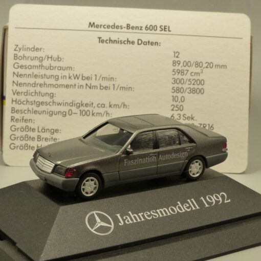 Herpa 1:87 Werbemodell Mercedes Benz 600 SEL Jahresmodell 1992 in OVP EX3588