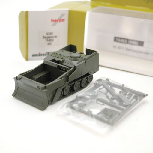 Herpa Minitanks 1:87 600 M901 Bergepanzer mit Räumschild neuwertig in OVP QR2705