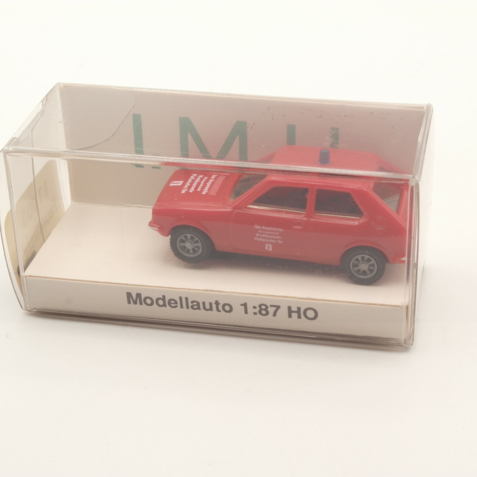 I.M.U. 1:87 11003 VW Polo Werkfeuerwehr Isar - Amperwerke in OVP ER2045 – Bild 3