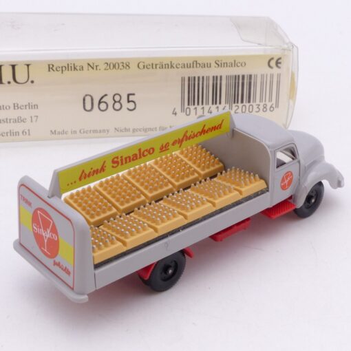 I.M.U. / IMU 1:87 Nr.: 20038 Magirus mit Getränkeaufbau Sinalco, in OVP EX1797 – Bild 3