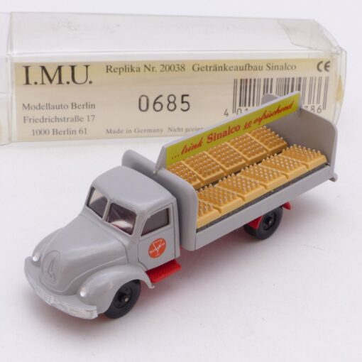 I.M.U. / IMU 1:87 Nr.: 20038 Magirus mit Getränkeaufbau Sinalco, in OVP EX1797
