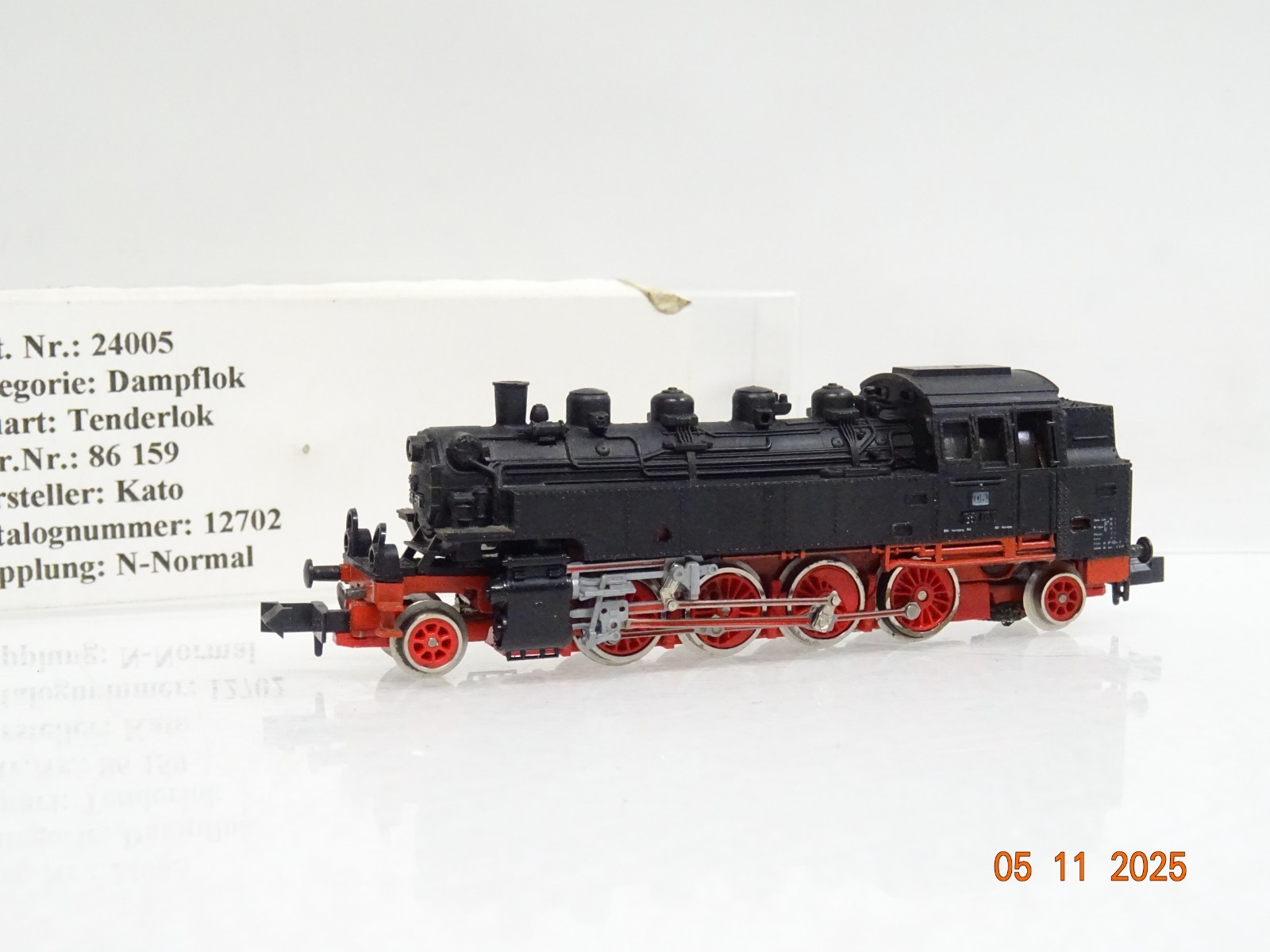Kato N 12702 Dampflok BR 86 159 der DB in EVP JL4172