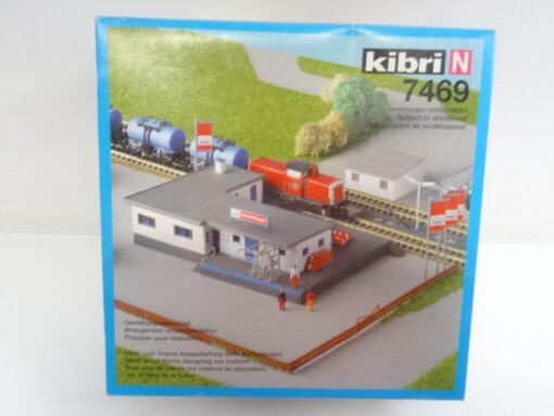 Kibri N 7469 Bausatz Büro mit Abfüllanlage, neuwertig in OVP QR4410