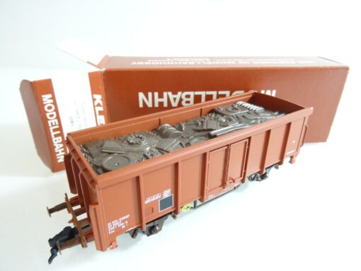 Klein Modellbahn H0 3287 offener Güterwagen mit Ladung der SNCF in OVP RR1071