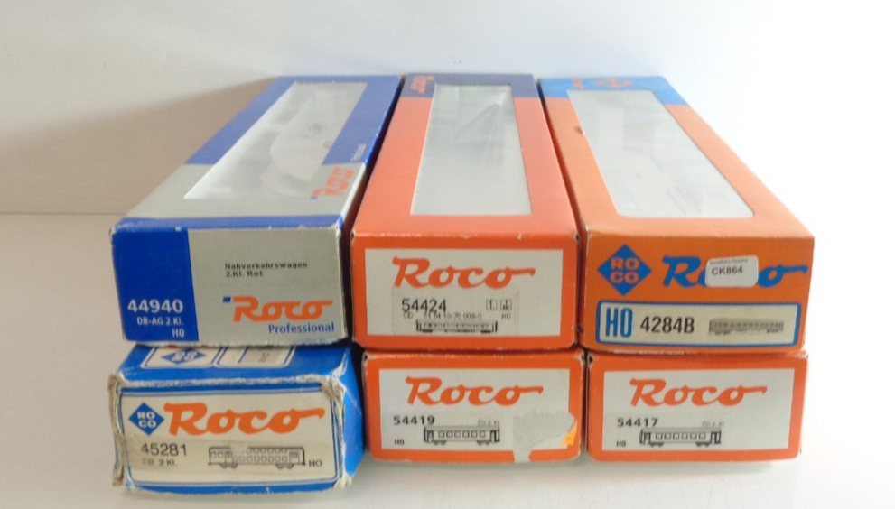 Konvolut Roco H0 Leerverpackung 6 Stück siehe Foto PK1990