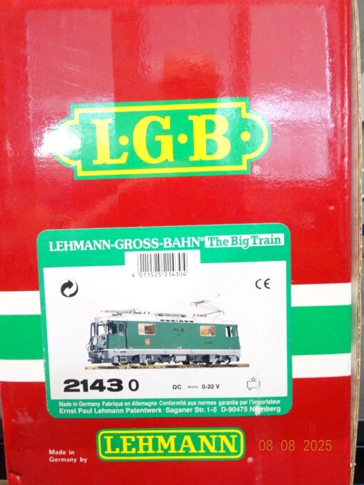 LGB Spur G 2143 Schweiz E-Lok Ge 4/4 Thusis der RhB neuwertig in OVP JL2210 – Bild 5