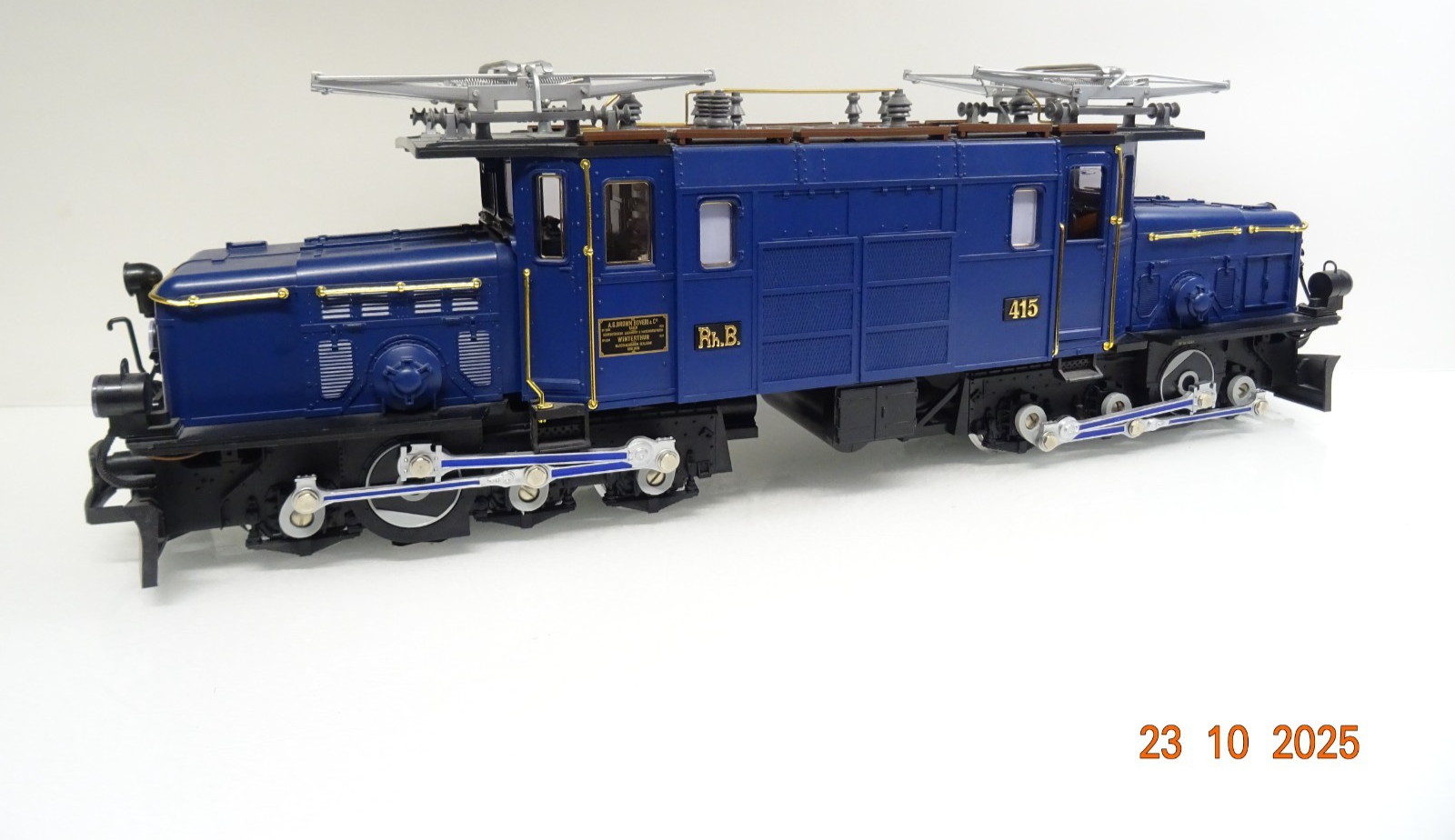 LGB Spur G 24402 Schweiz E-Lok Ge 6/6 Krokodil blau der RhB Sound in OVP JL3801 – Bild 3
