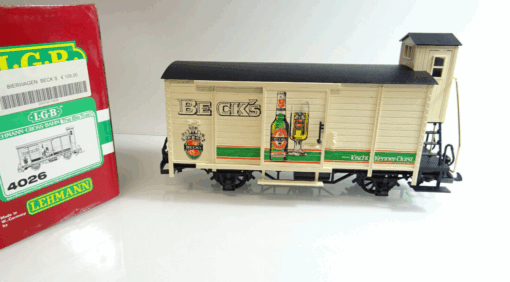 LGB Spur G 4026 Güterwagen Becks neuwertig in OVP AR6150