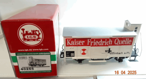 LGB Spur G 40265 gedeckter Güterwagen Kaiser Friedrich Quelle neuw in OVP CK7545