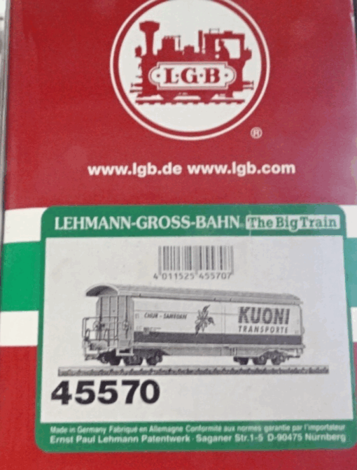 LGB Spur G 45570 RhB Schiebewandwagen KUONI neuwertig in OVP CK7581 – Bild 3