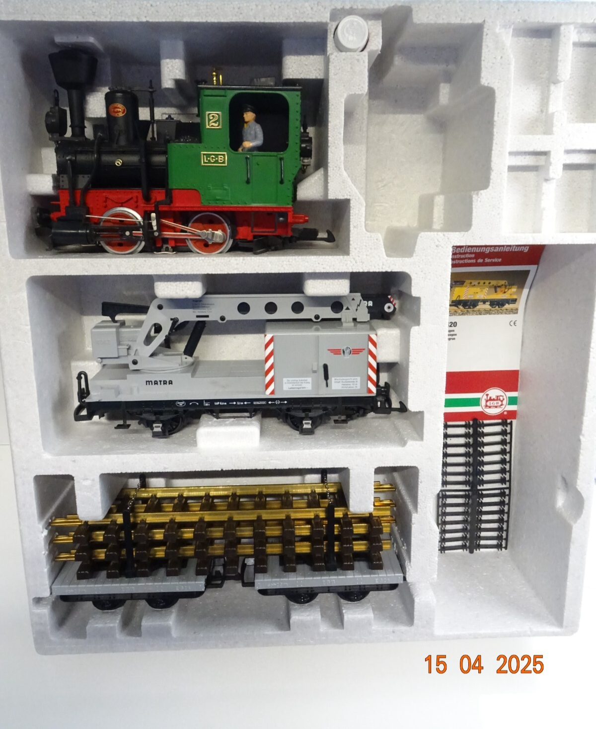 LGB Spur G 70443 Gleisbauzug 3tlg. mit Sound in OVP JL87 – Bild 3