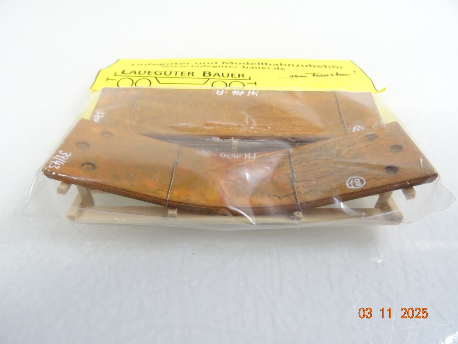 Ladegüter Bauer H0 Ladegut gealtert verschieden 2 Stück 90 mm in OVP RR4313 – Bild 3