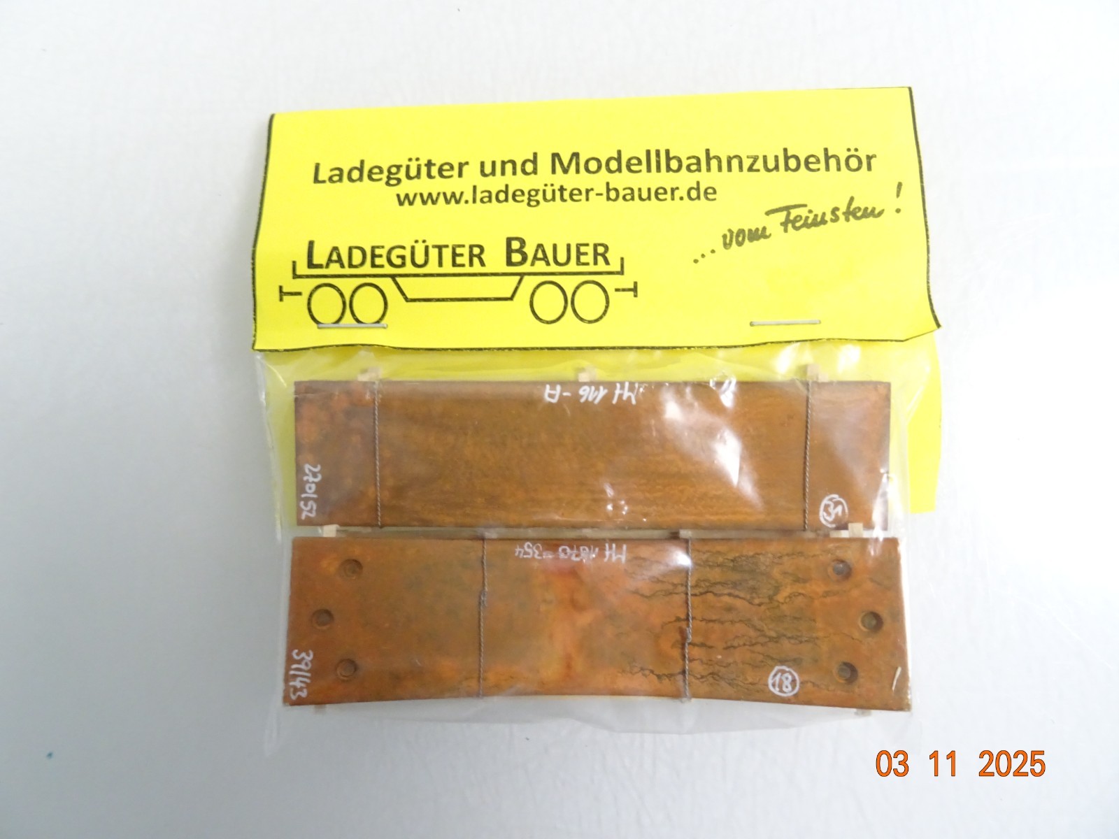 Ladegüter Bauer H0 Ladegut gealtert verschieden 2 Stück 90 mm in OVP RR4313