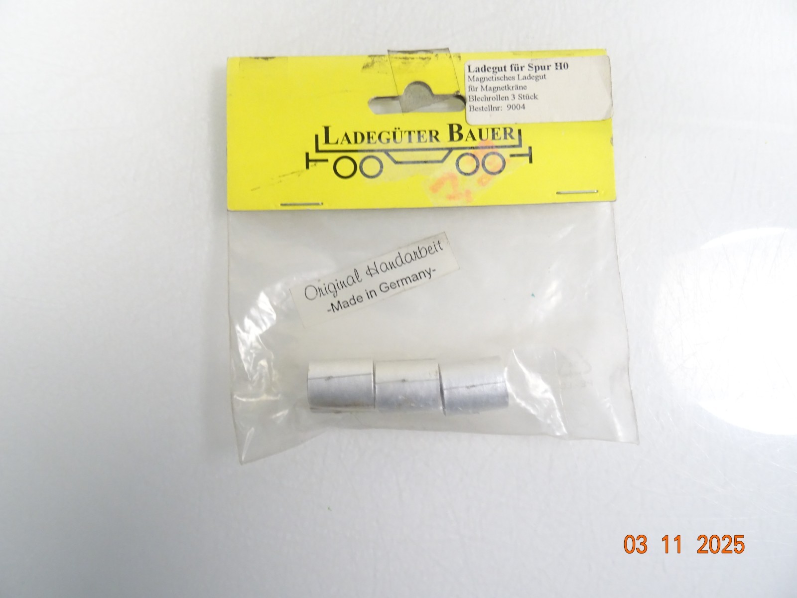Ladegüter Bauer H0 Magnetisches Ladegut für Magnetkräne 3 Stück in OVP RR4314