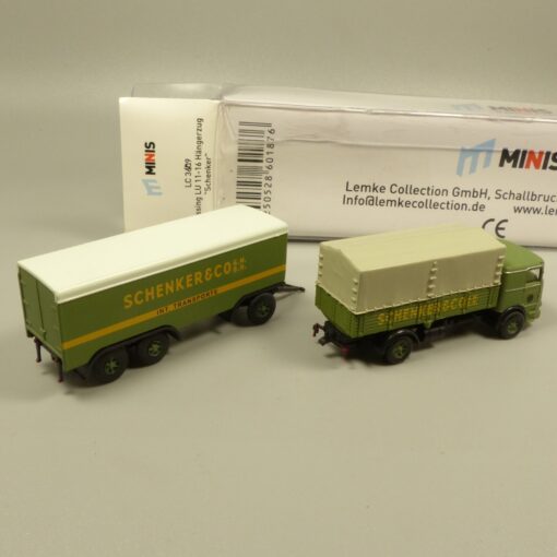Lemke Minis 1:160 LC3609 Büssing LU 11-16 Hängerzug Schenker in OVP EX6159 – Bild 3
