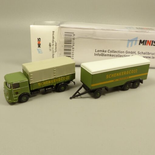 Lemke Minis 1:160 LC3609 Büssing LU 11-16 Hängerzug Schenker in OVP EX6159