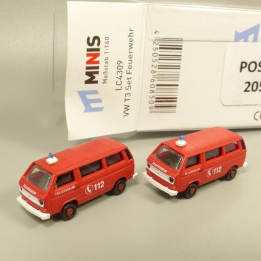 Lemke Minis 1:160 LC4309 VW T3 Set Feuerwehr in OVP EX6175