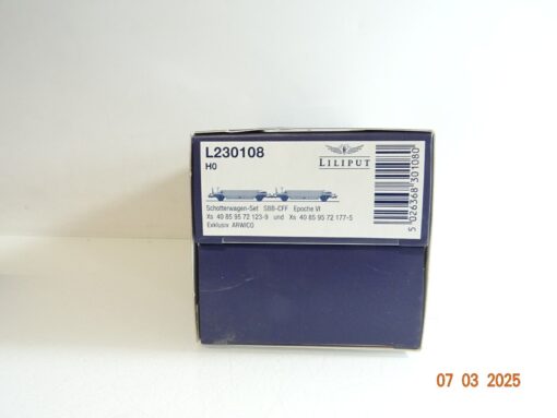 Liliput H0 L230108 Schotterwagen-Set 2 tlg. der SBB in OVP PR6439 – Bild 5
