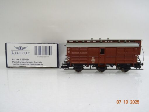 Liliput H0 L235434 Pferdetransportwagen der DB in OVP BH418