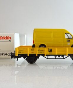 Märklin H0 00754-15 Niederbordwagen m. Sprinter Leonhard Weiss DB in OVP PR8737