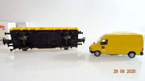 Märklin H0 00754-15 Niederbordwagen m. Sprinter Leonhard Weiss DB in OVP PR8737 – Bild 4