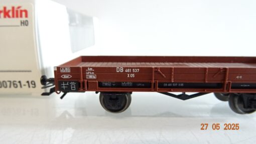 Märklin H0 00761-19 Niederbordwagen ohne Unimog der DB in OVP PR8075 – Bild 3