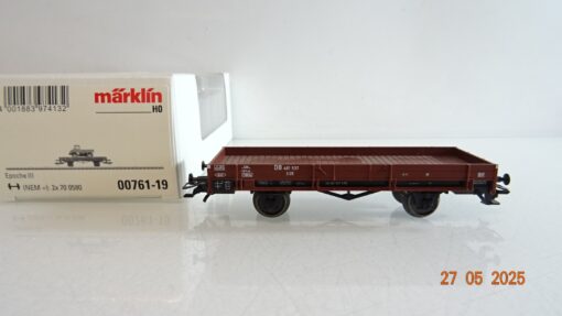 Märklin H0 00761-19 Niederbordwagen ohne Unimog der DB in OVP PR8075