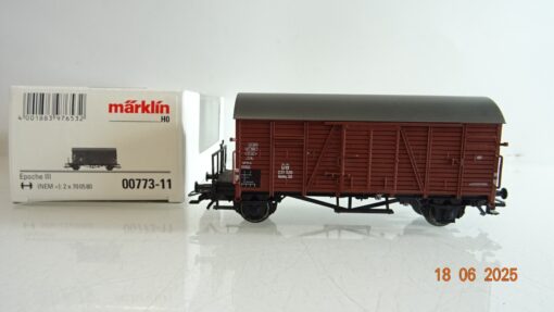 Märklin H0 00773-11 gedeckter Güterwagen mit Bremserbühne der DB in OVP PR8588