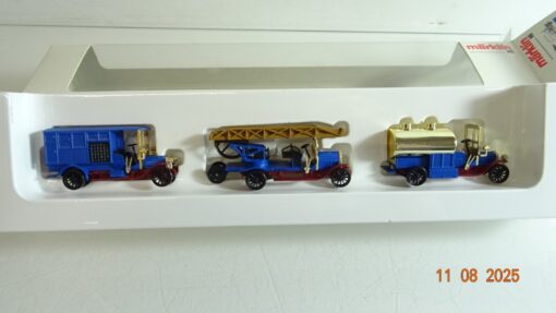 Märklin H0 1886 Oldtimer Set 3 Fahrzeuge der Feuerwehr in OVP RR2662 – Bild 3