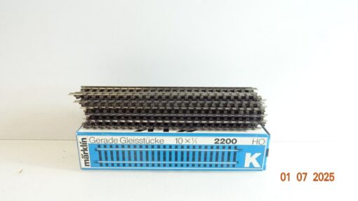 Märklin H0 2200 K Gleis gerade 10 Stück siehe Foto in OVP CK9196