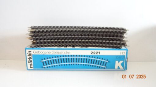 Märklin H0 2221 K gebogenes Gleis 10Stück in OVP siehe Foto CK9198