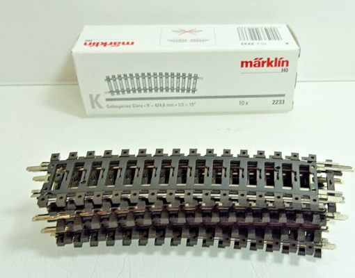 Märklin H0 2223 K Gleis Gebogenes Gleis 424,6 8Stück in OVP CK1556