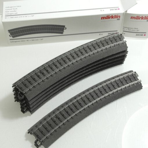 Märklin H0 24130 C-Gleis gebogen R1 = 360 mm / 30° 6 Stück in OVP RG6806 – Bild 3