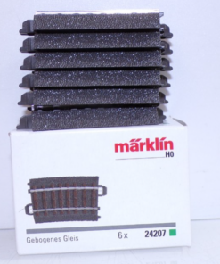 Märklin H0 24207 Gebogenes Gleis 6Stück siehe Foto in OVP PK2940