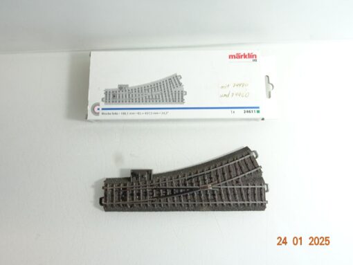 Märklin H0 24611 C Gleis Weiche links siehe Foto in OVP CK5574