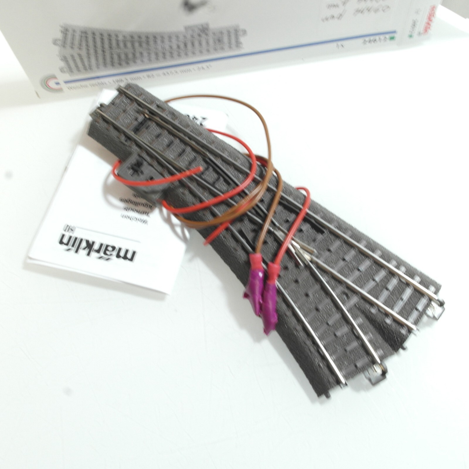 Märklin H0 24612 Weiche rechts 188,3 mm + 74490 + 74460 RF9773 – Bild 3