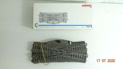 Märklin H0 24624 Doppel Kreuzungsw. mit Antrieb u. Decoder s. Foto in OVP CK9728