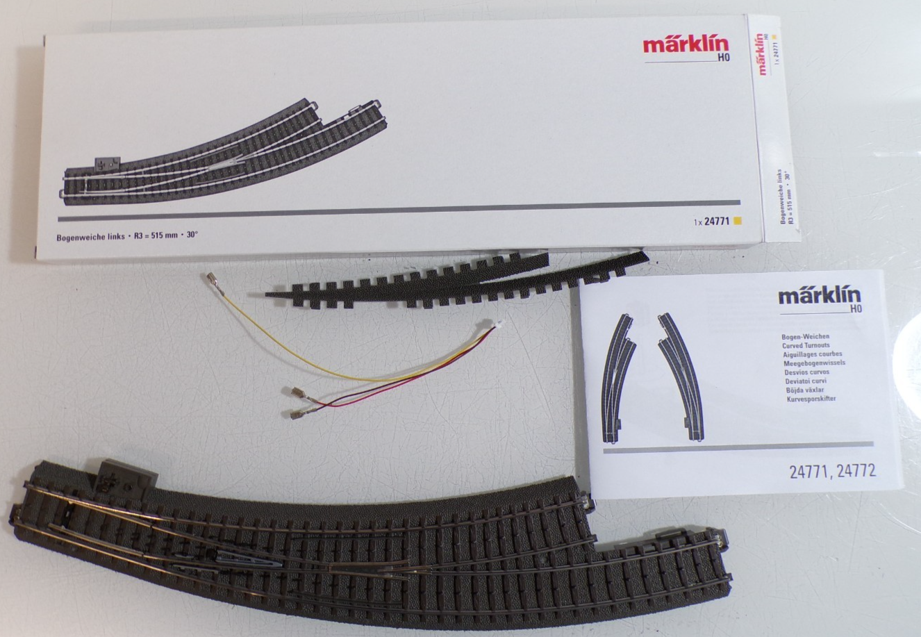 Märklin H0 24771 Bogenweiche links R3 30° siehe Foto in OVP PK2964