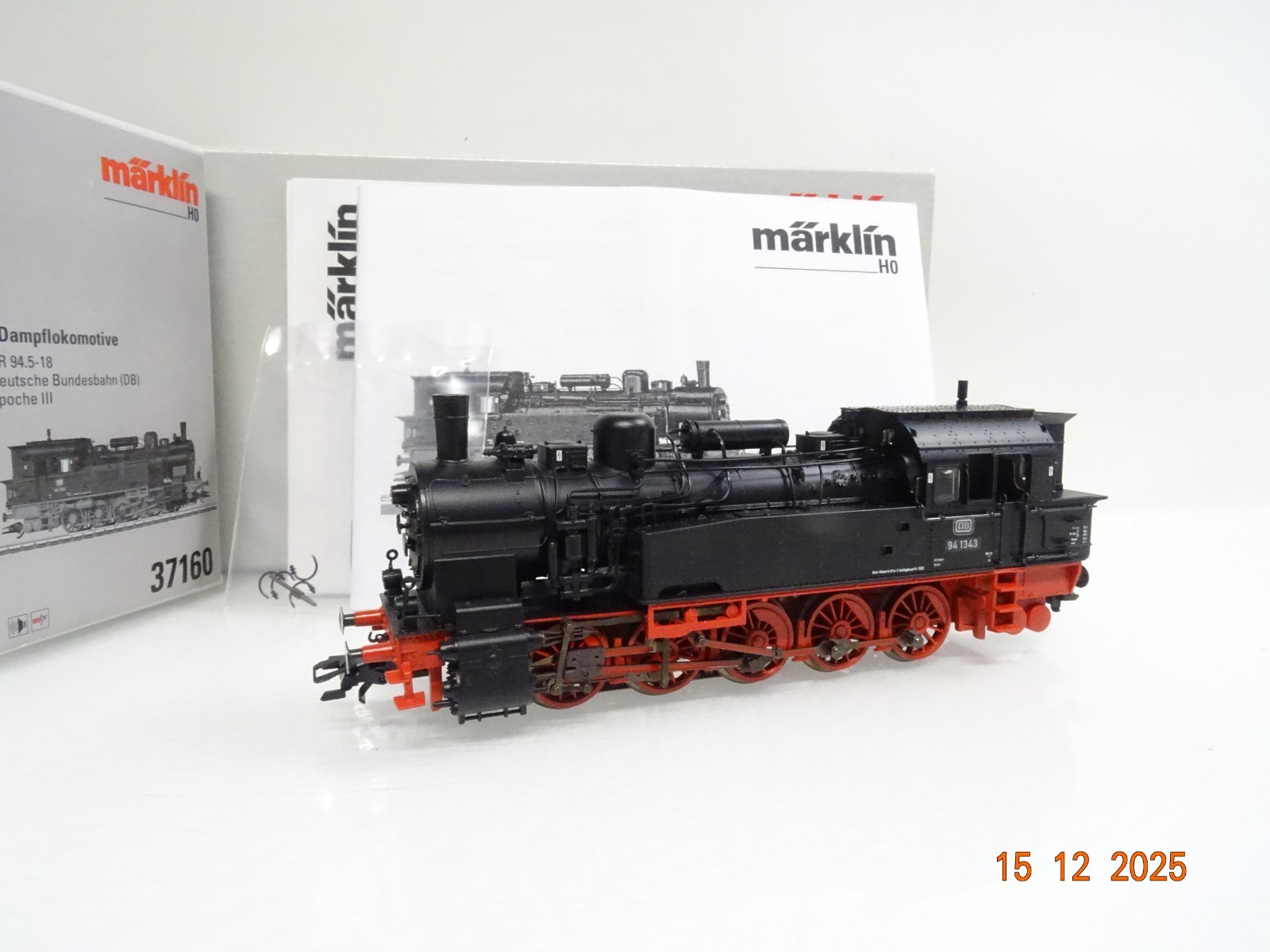 Märklin H0 37160 Dampflok BR 94 1343 der DB Sound Mfx in OVP JL5076