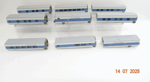 Märklin H0 41771 + 41772 Wagenset 9tlg. Talgo Hotelzug InterCityNight JL1490 o.